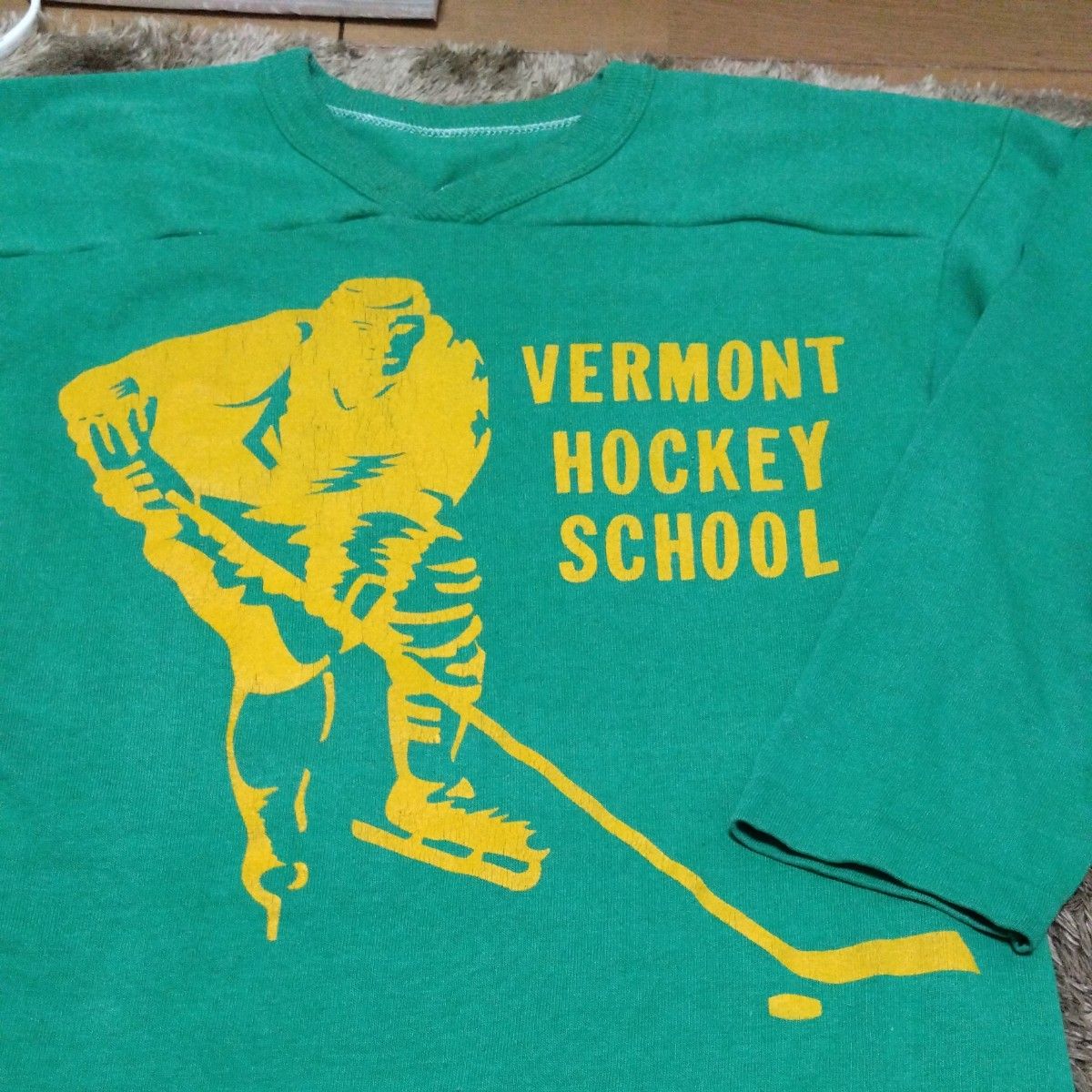 Ice hockey seven-quarter-sleeve shirt, FOOTBALL style, American casual