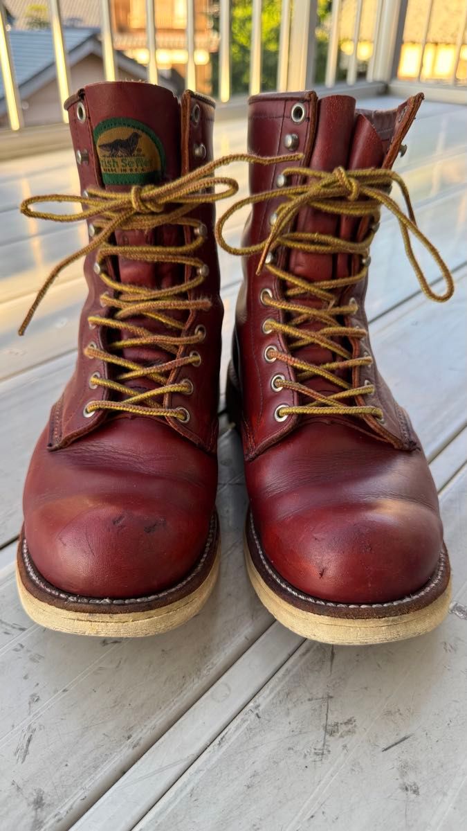 REDWING 半円犬标签 90年代 尺寸6半 红翼
