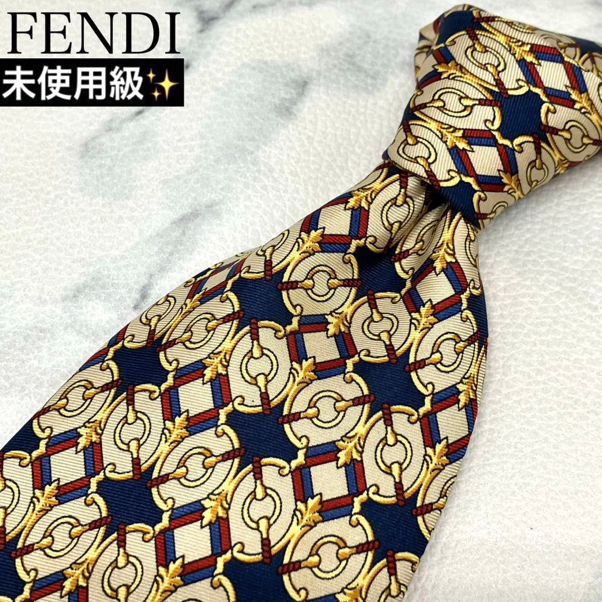 ネクタイ ブランド FENDI フェンディ 総柄 リング ハイブランド ビジネス