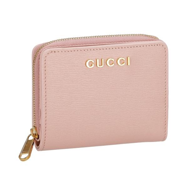 古奇双折钱包女士GUCCI脚本迷你钱包粉色GUCCI 772639 0OP0N 5909浅粉色