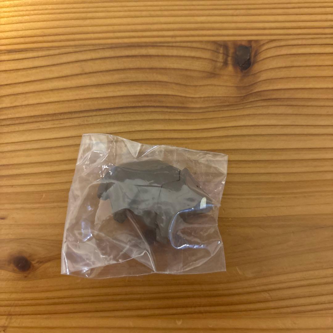 Unopened Qualia Gacha Figure: Iinoshishi from Seiji Kawazaki's Wood Carved Animals Collection