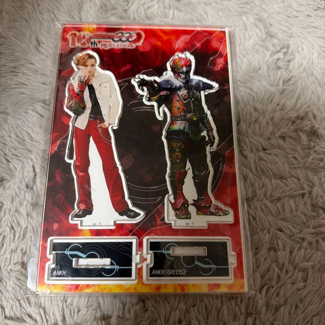 【[New, Unopened] Kamen Rider OOO Twin Acrylic Stand Ankh Ankh Greeed