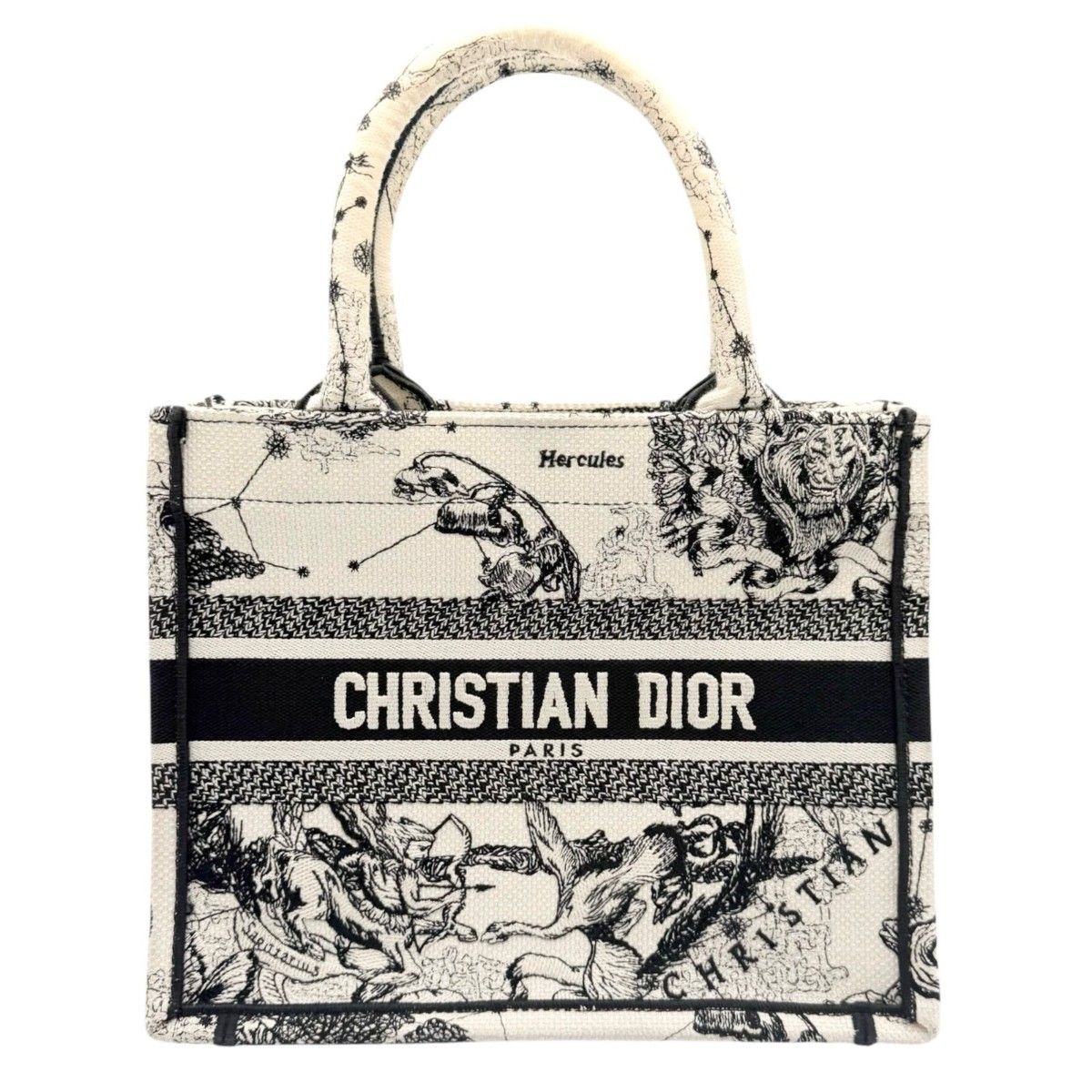 Christian Dior Book Tote Small Zodiac Tote Bag Handbag 5421