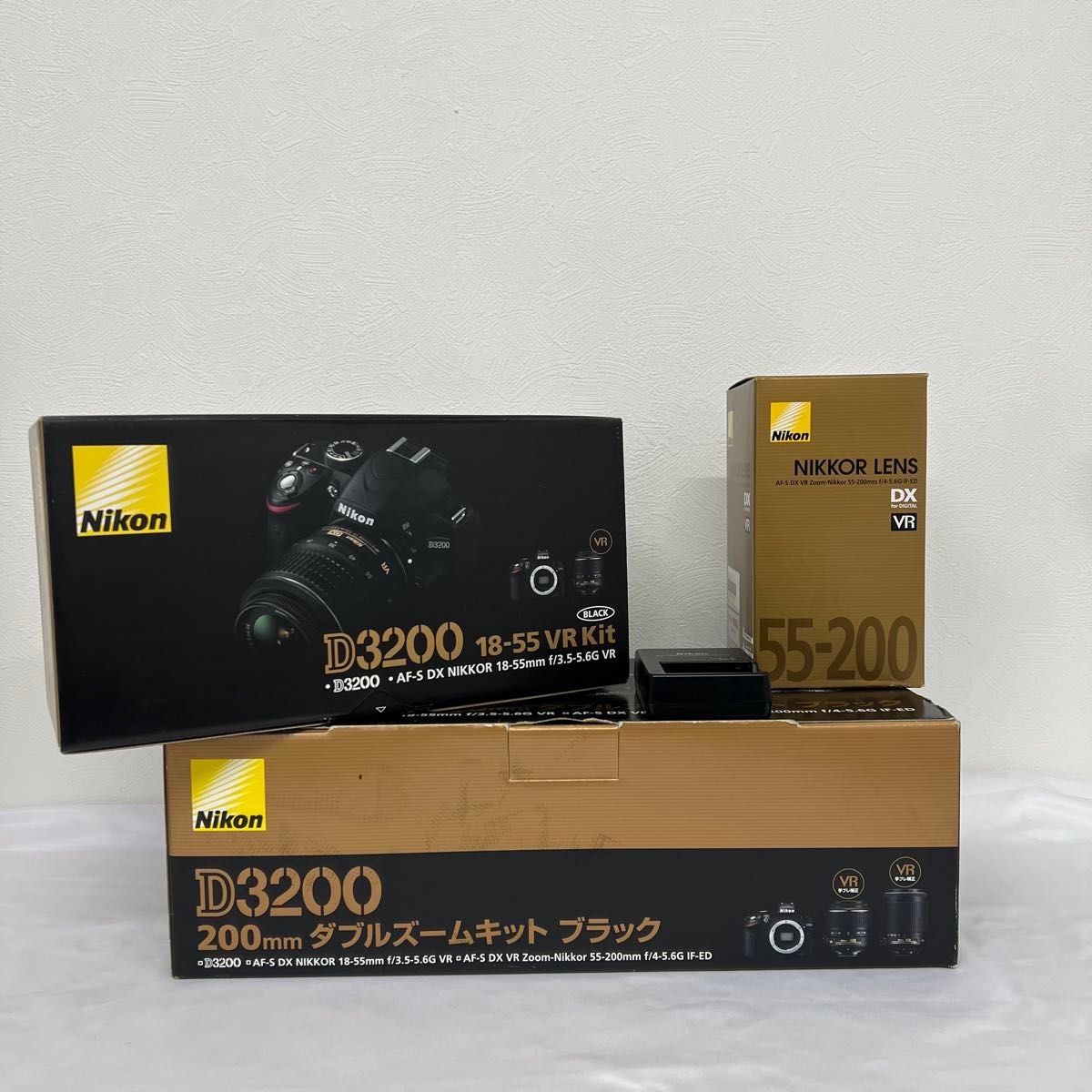 9成新 Nikon D3200 双变焦镜头套装 黑色 数码单反相机