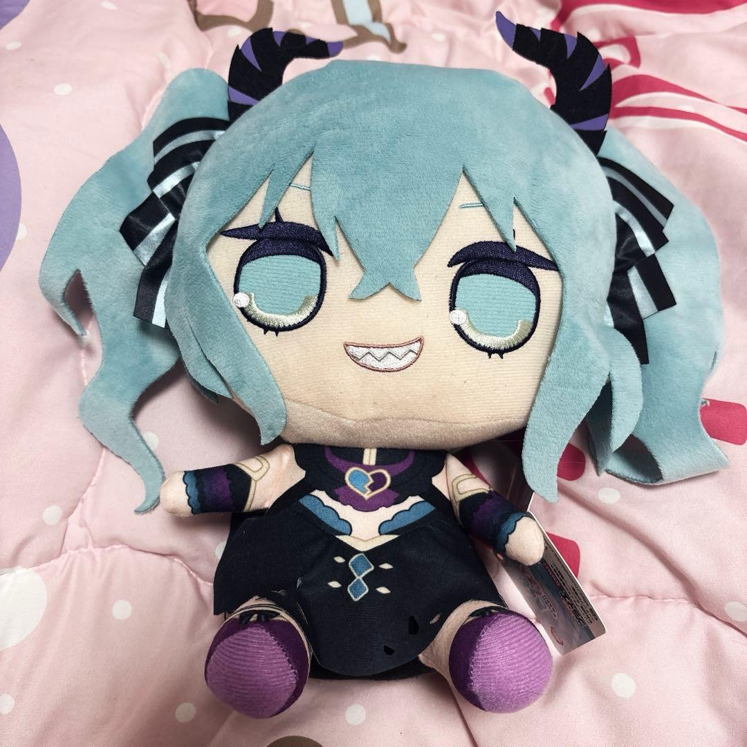 初音未来 圆滚滚 BIG 毛绒玩具 反派版本.
