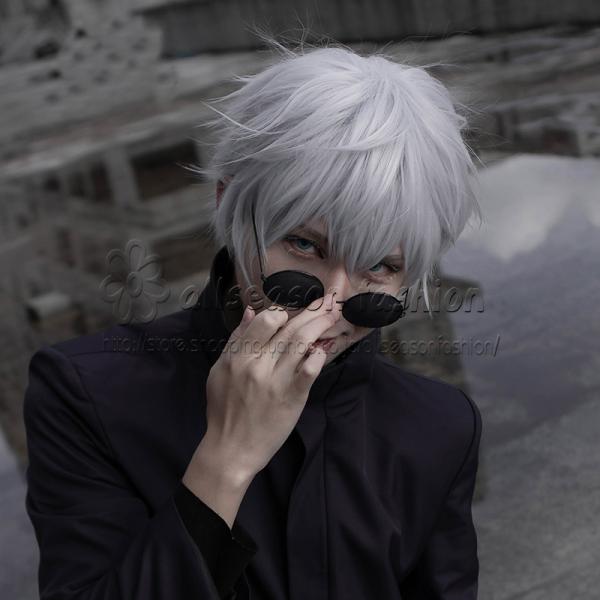 巫术回战风五条悟cosplay WIG假发WIG高温耐热大人cosplay cosplay cosplay cosplay活动动画圣诞化装万圣节化装