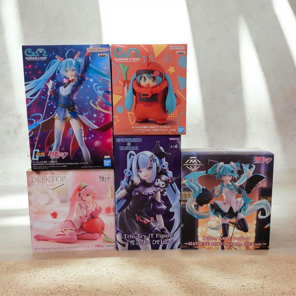 初音未来5点组合高达合作雪未来樱未来