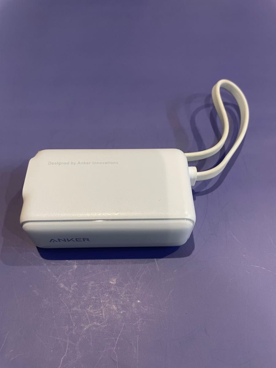 Anker Power Bank 30W 5000mAh 蓝色 type-c内置线缆 Ct