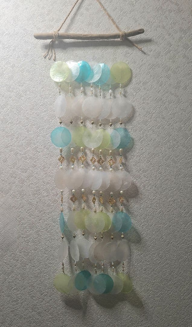 卡皮斯贝壳 风铃 风铃 透明 绿色 治愈 凉爽 夏季