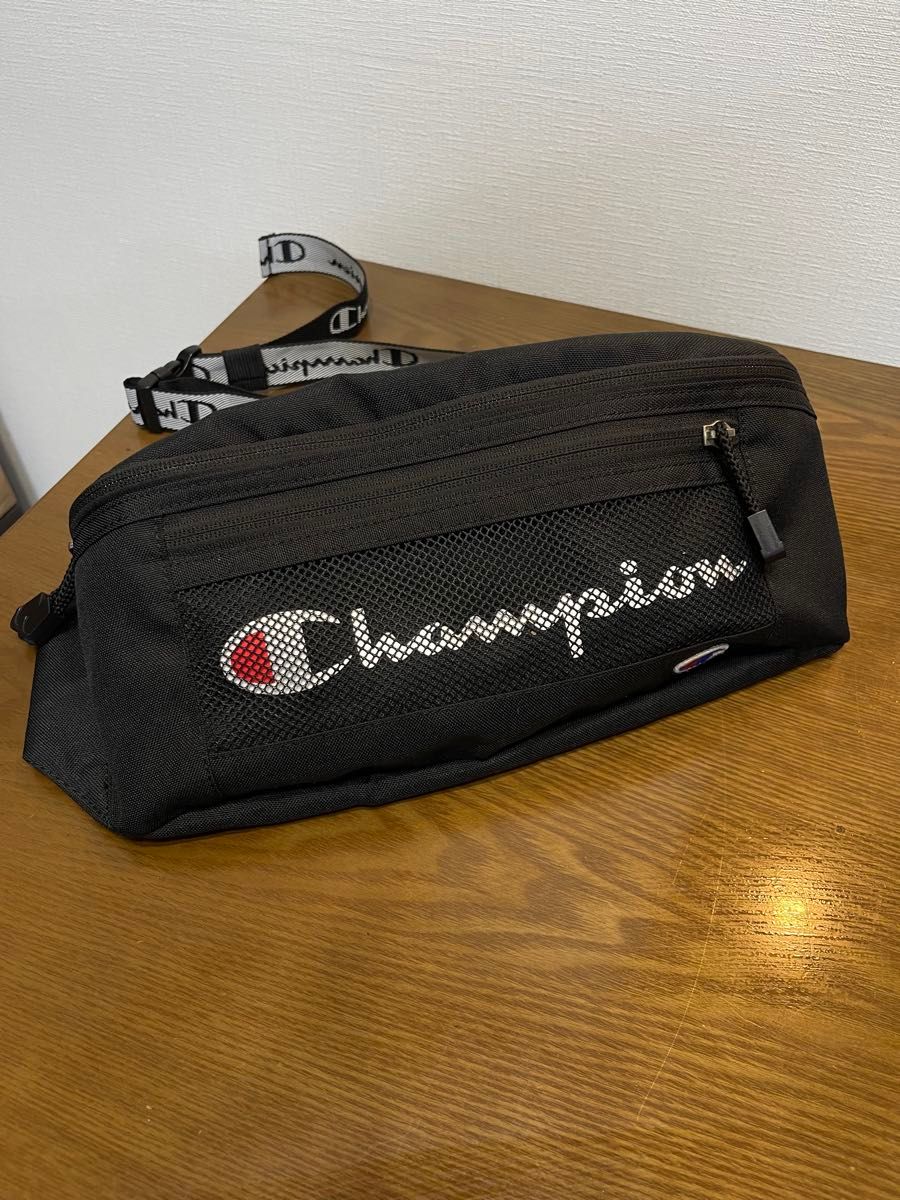 Champion 冠军 腰包 胸包 黑色 标志