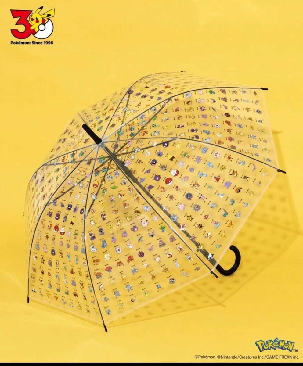 3COINS 宝可梦 30周年纪念 透明雨伞