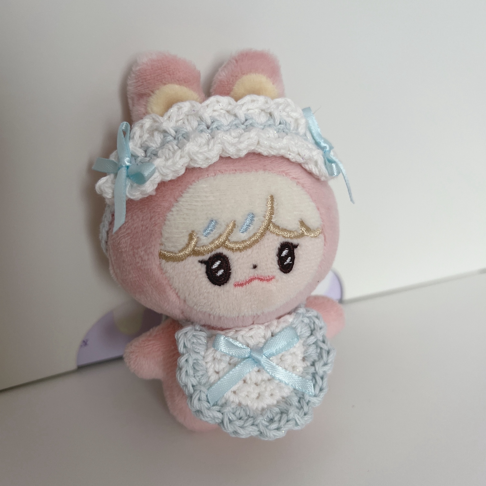 头饰 围兜 玩偶服 10cm 浅蓝色 ①