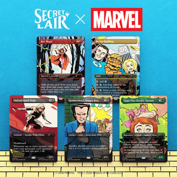 【26.09月新発売-英語版 NON-FOIL】マジック：ザ・ギャザリング Secret Lair Chaos Vault: Het Moment is Daar Secret Lair x Marvel: Spinner Rack Specials