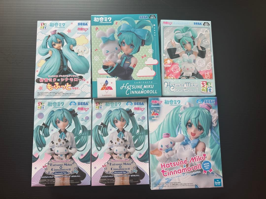 Hatsune Miku x Cinnamolol figure 6 points bulk sale