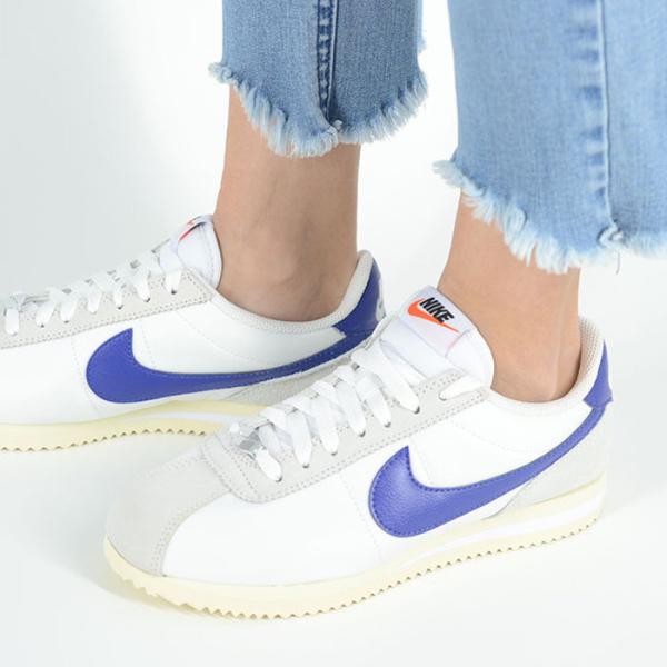 耐克 CORTEZ 女款运动鞋 全季款 白色海军蓝 dz2795-102