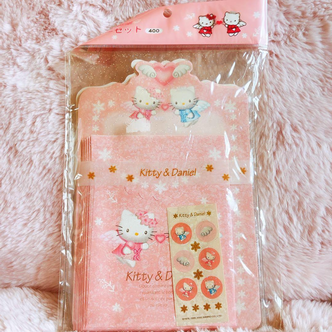 Rare Hello Kitty Daniel Angel Letter Set 2002 Retro