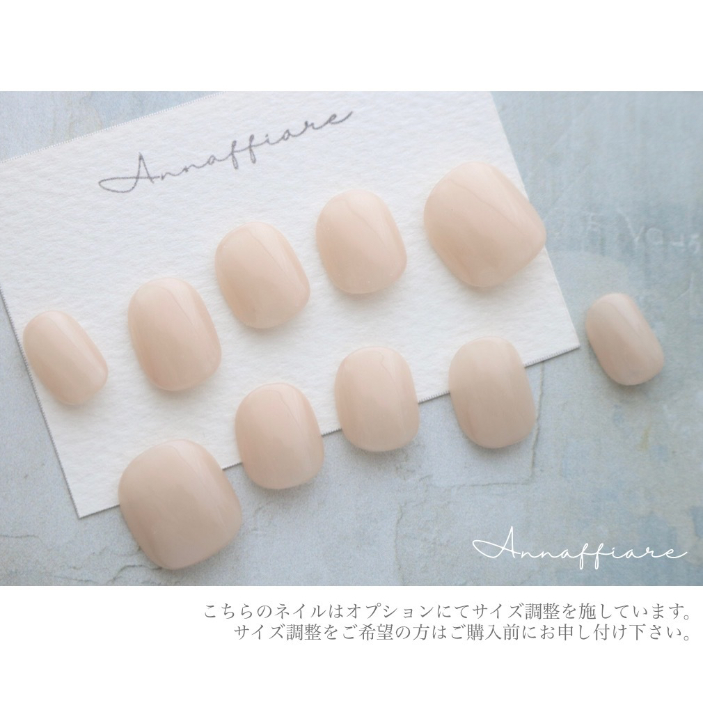 A very natural nude beige single-color nail tip /Annaffiare Mamushi nails, Shinto-style, traditional Japanese attire, shiromuku