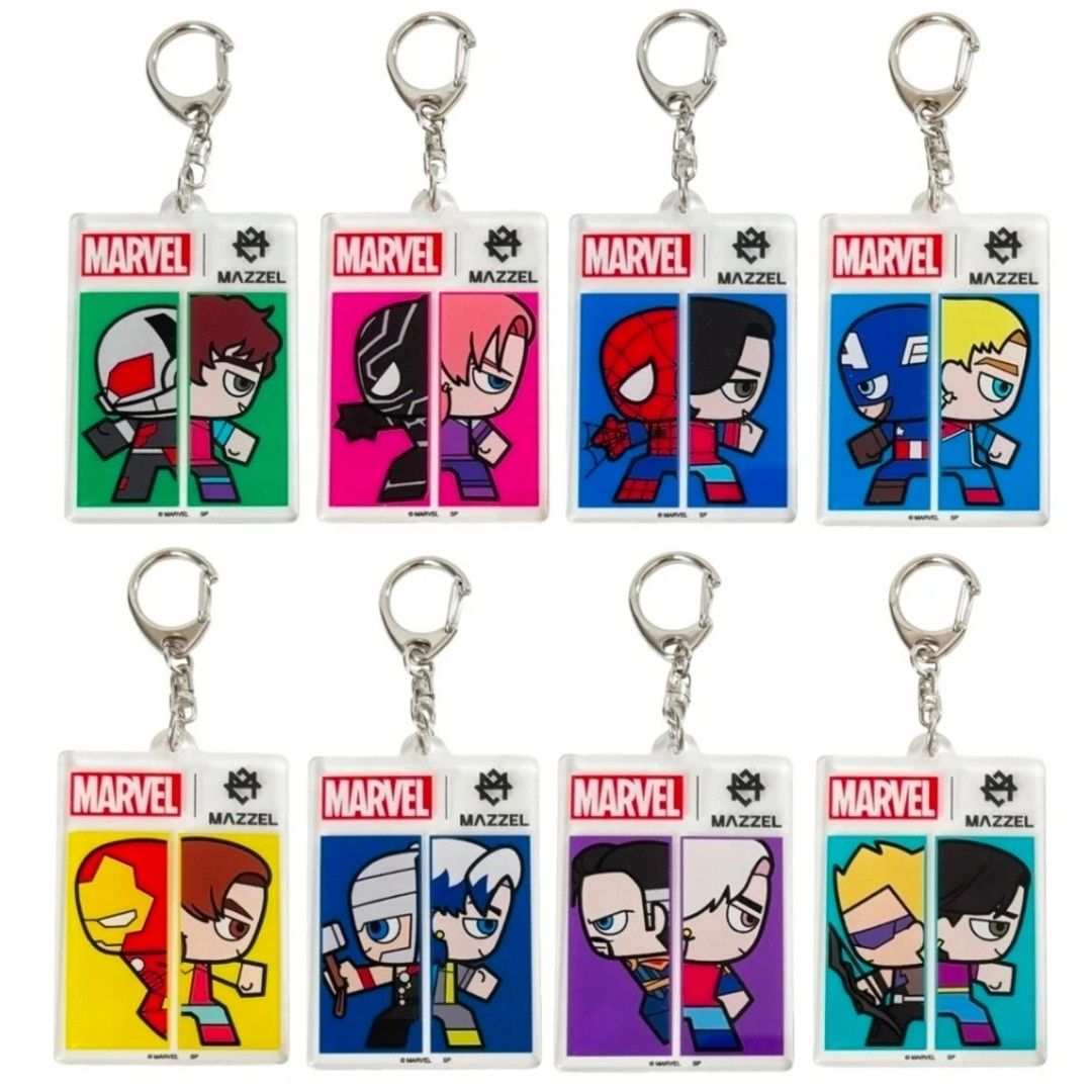 〇69【人気コラボ】MARVEL MAZZEL アクリルキーホルダー 全8種 推し活 バッグチャーム