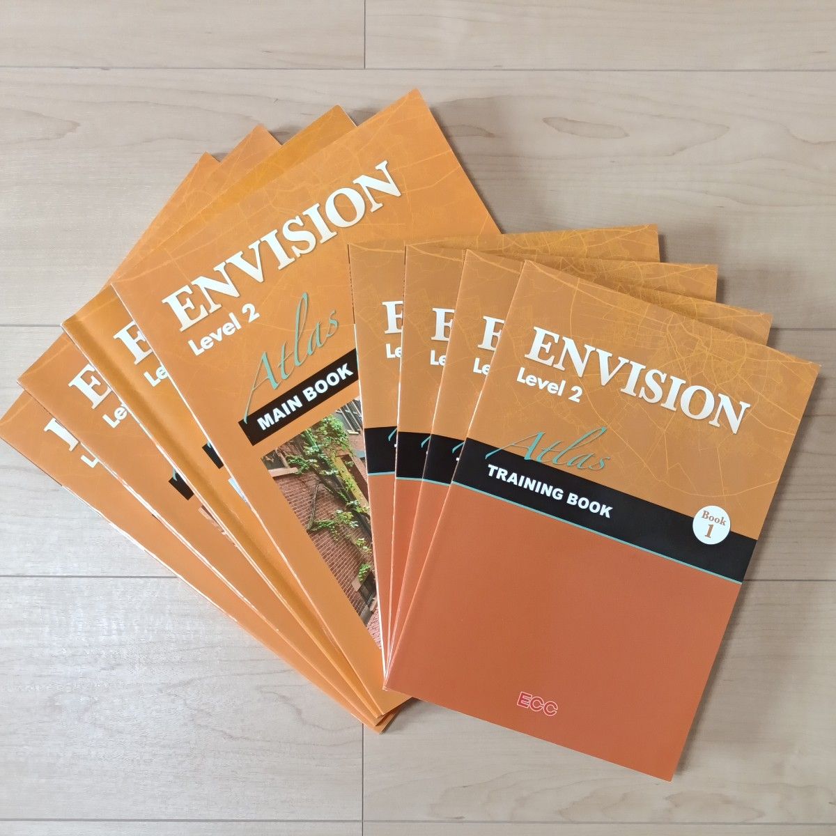 ECC ENVISION Level 2 Atlas MAIN BOOK TRAINING BOOK 套装 中级 成人/青少年