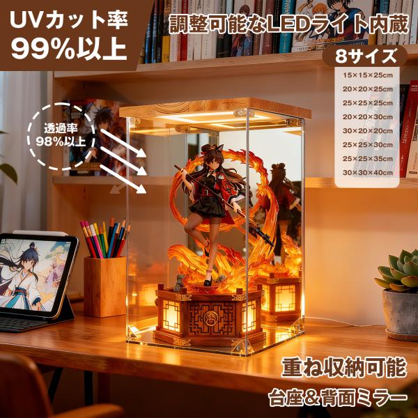 带高透明度UV切割可堆叠的坚固显示器外壳底座反射镜背面反射镜组装简单