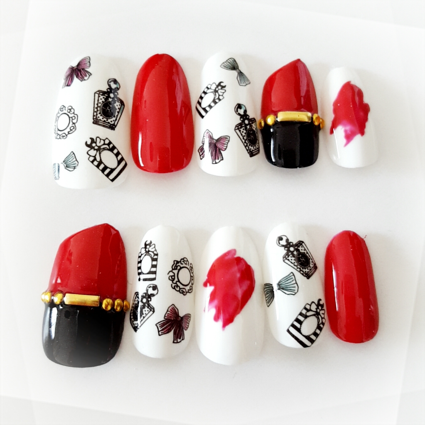 Lady Nail Tips Red