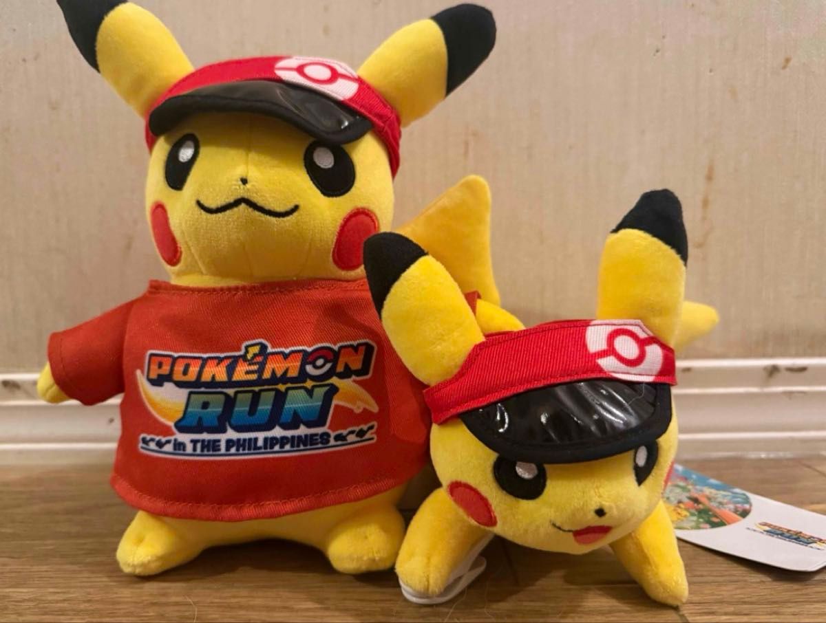宝可梦跑活动限定皮卡丘毛绒玩具2个套装 Pokemon Run 菲律宾