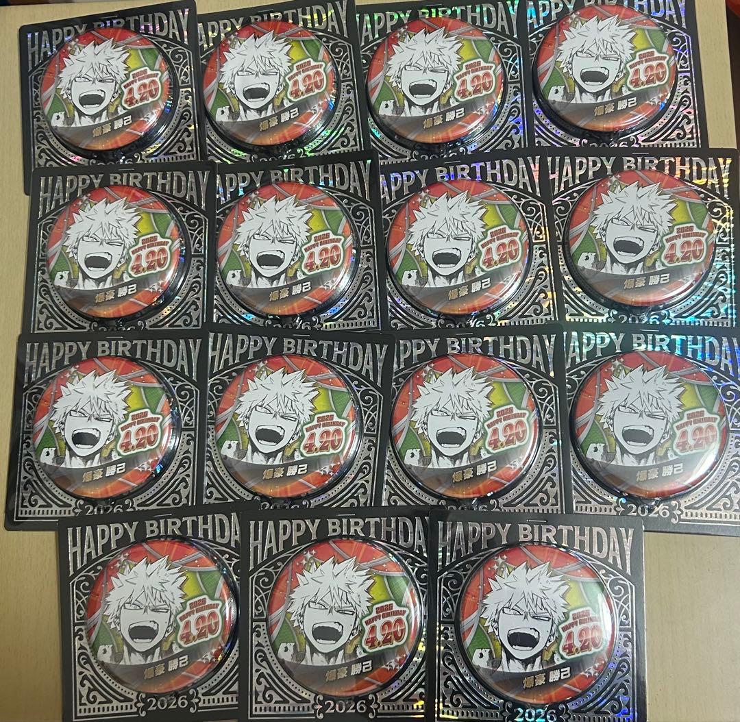 My Hero Academia Katsuki Bakugo Birthday Can Badge 15-Piece Set