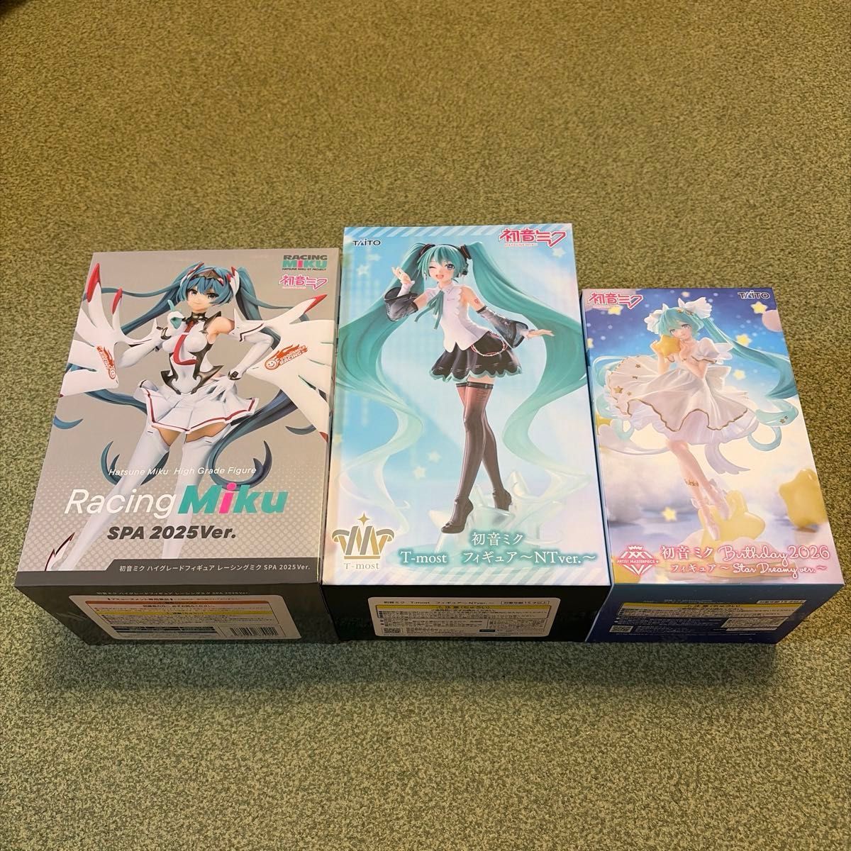 初音未来 手办 3件套 赛车版Miku SPA 2025 NT版 生日2026 新品未拆封