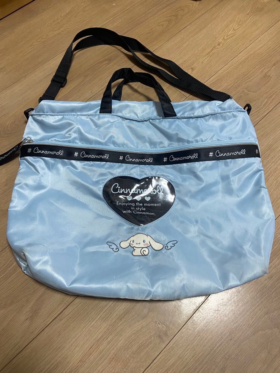 Cinnamo Roll 2WAY Boston Bag Shoulder Bag Light Blue