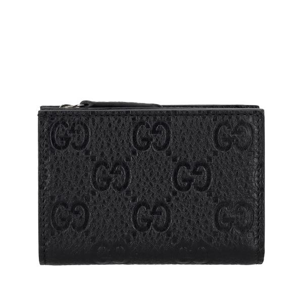 グッチ二つ折り財布レディースGGエンブレムミディアムウォレットブラックGUCCI 815874 AAEEM 1000