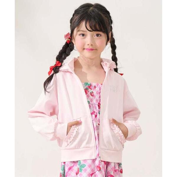 パーカー uvカット 冷感 遮熱 フリルZIPパーカ「接触冷感・UVカット」 キッズ 子供服 女の子