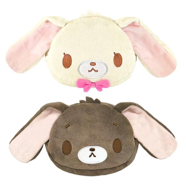 サンリオ シュガーバニーズ フェイスポーチ ポーチ ぬいぐるみ ファスナー キャラクター かわいい しろうさ くろうさ