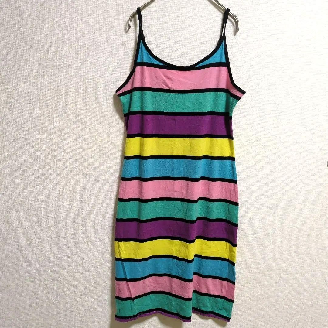 无边界系列cami one pice camisal boder XL多色棉多色彩色色彩