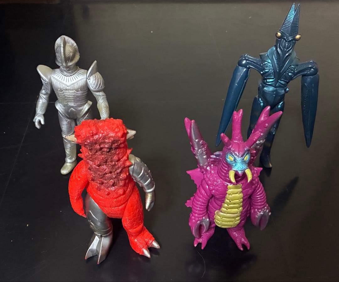 BANDAI 奥特曼怪兽 4体套装 1991〜1993年 日本制 旧软胶