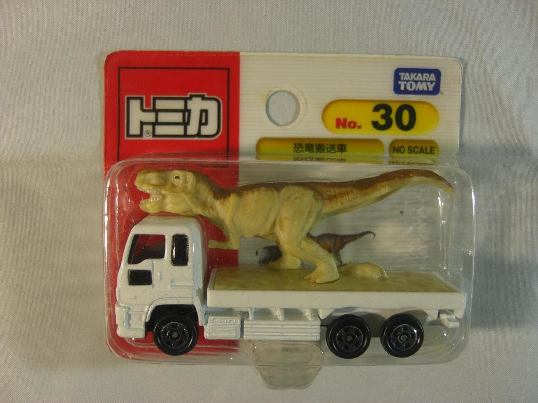 Tomica No.30 Dinosaur Transporter Isuzu Truck with Dinosaur New Unopened Takara