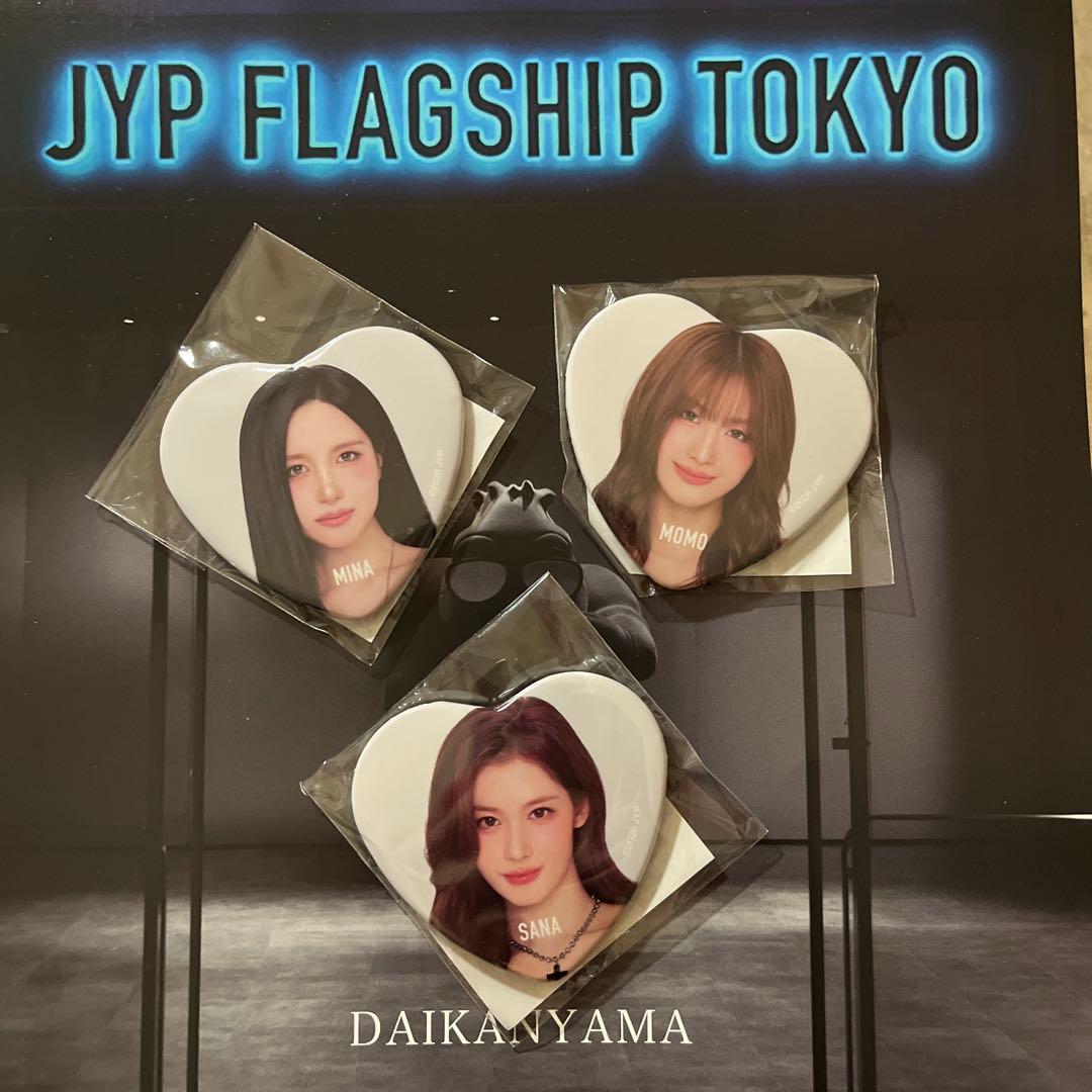 TWICE JYP Flagship Tokyo Can Badge: Mina, Sana, Momo