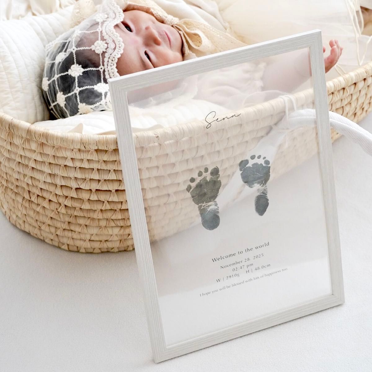 Clear Naming Book | Footprint Bills Birthday One Year Old Half Birthday