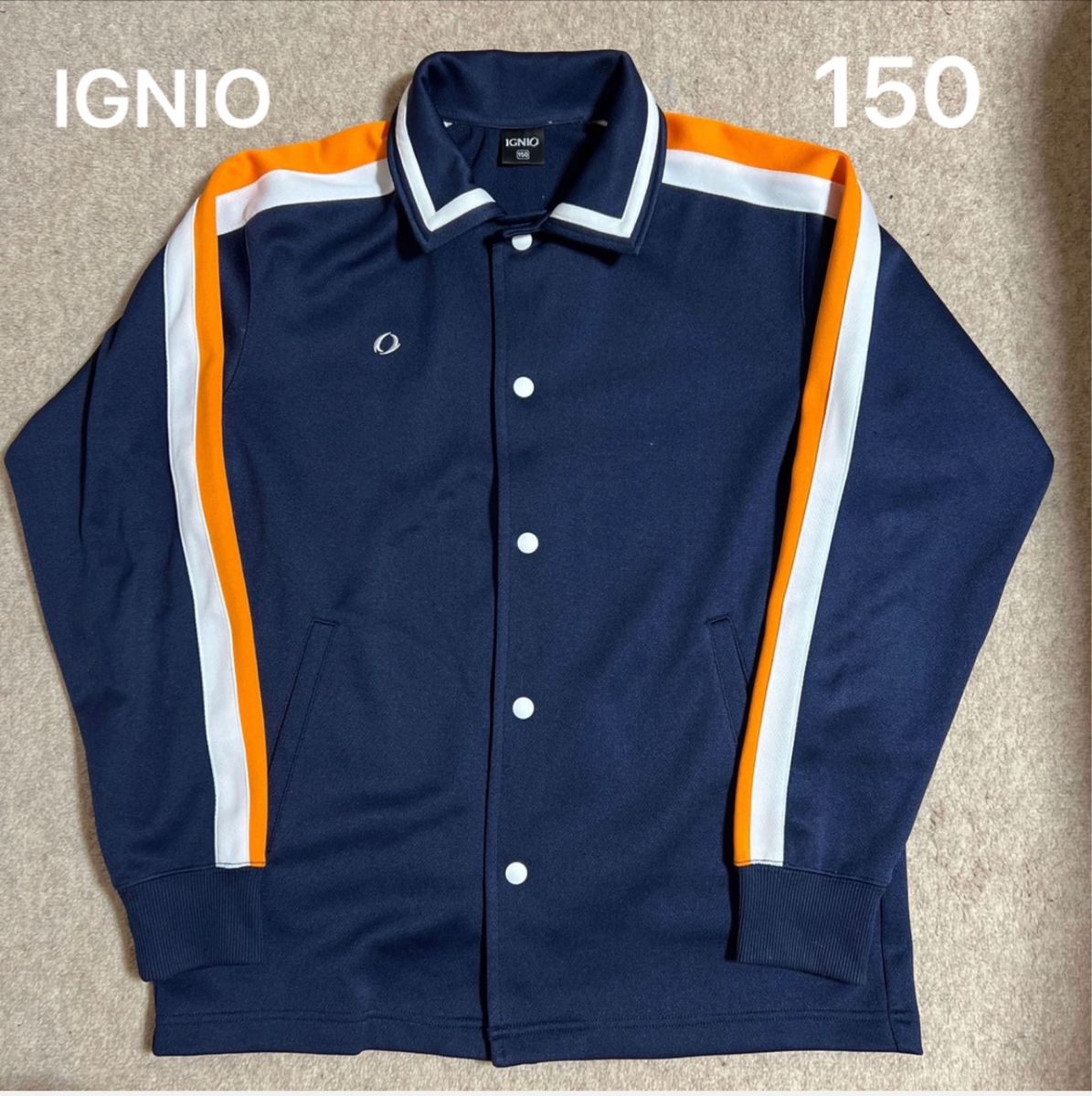 IGNIO ¥2980 ジャージジャケット長袖 150 吸汗 速乾 保温 防寒 バスケット 暖かい プッシュボタン式留め スポーツ