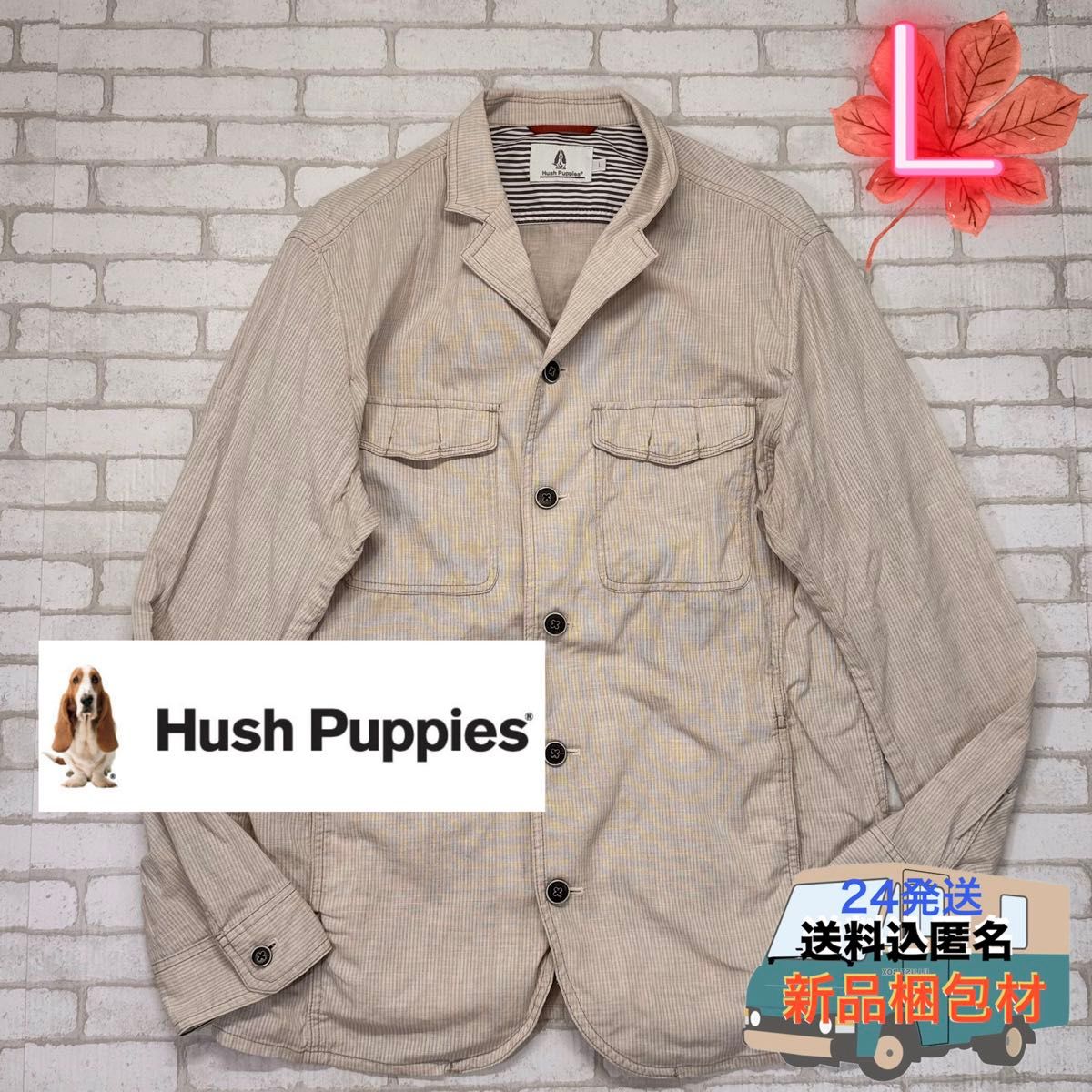 ■Hush Puppies 亚麻混纺 薄款西装式夹克 秋季轻便外套 米色