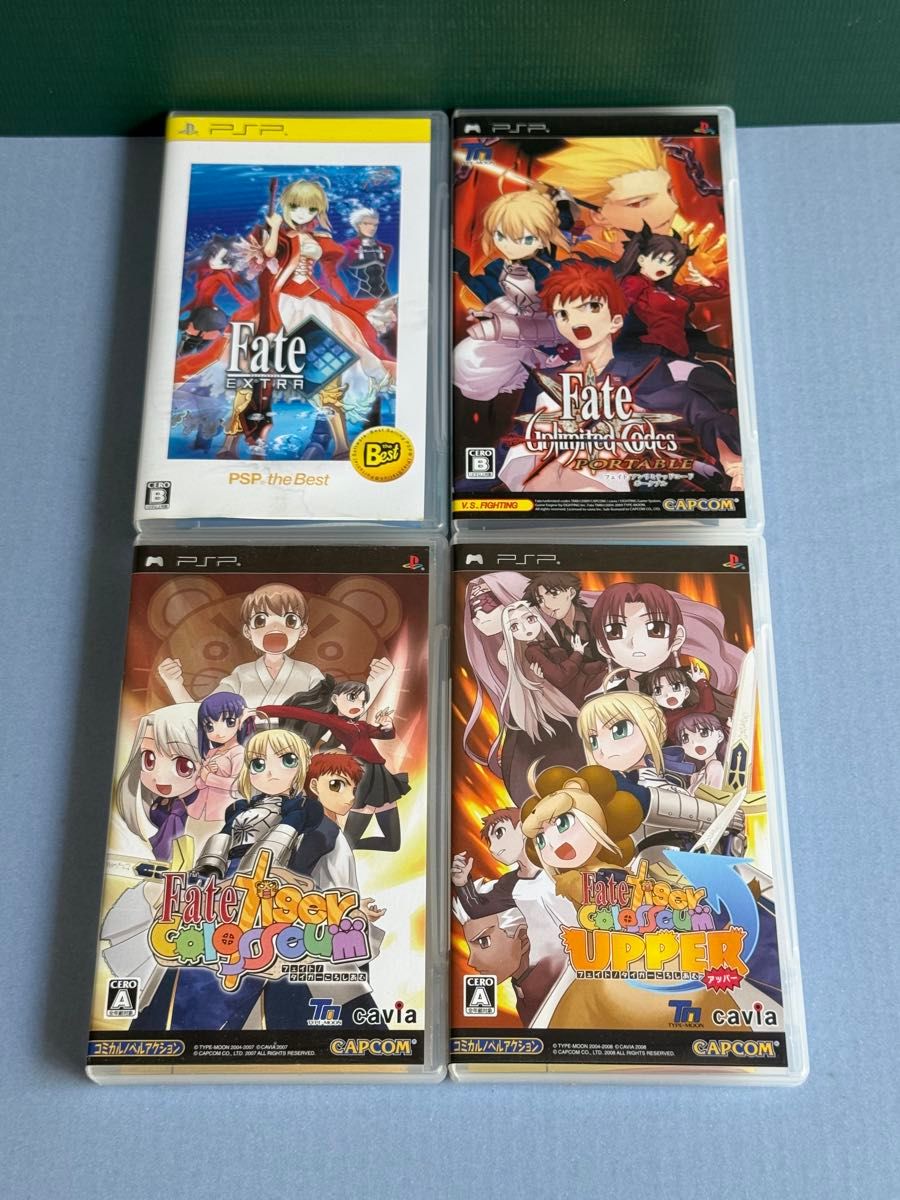PSP Fate系列四部曲套装，包括Fate/EXTRA等