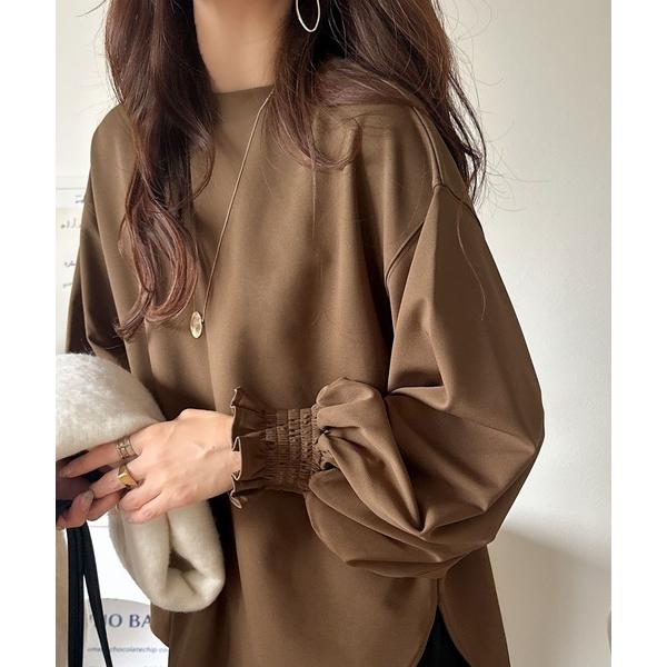 Blouse Shirt "Restocking in Late November! Pre-orders Accepted" Colorful Nuance for the Season. Candice Sleeve Cut Georgette Blouse (Long Sleeve) Women's