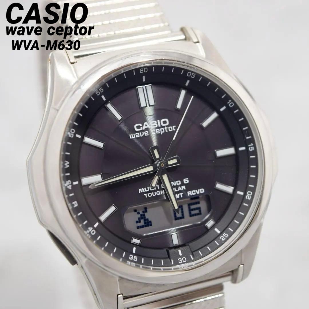 Good Condition CASIO Waveceptor Radio Solar Analog-Digital Men's