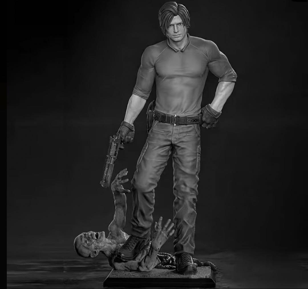 New! Resident Evil Leon S. Kennedy Uncolored Figure