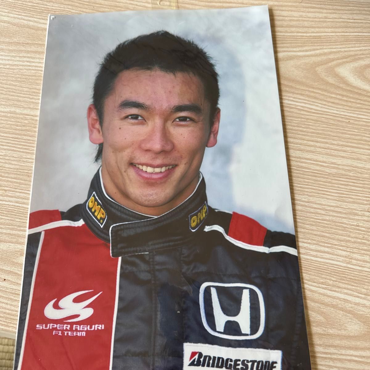 佐藤琢磨 超级亚久里F1车队 亲笔签名?明信片