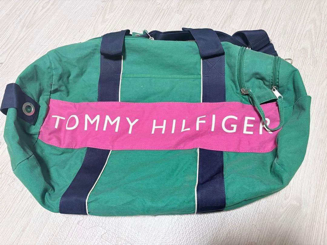 TOMMY HILFIGER 波士顿包 绿色 粉色