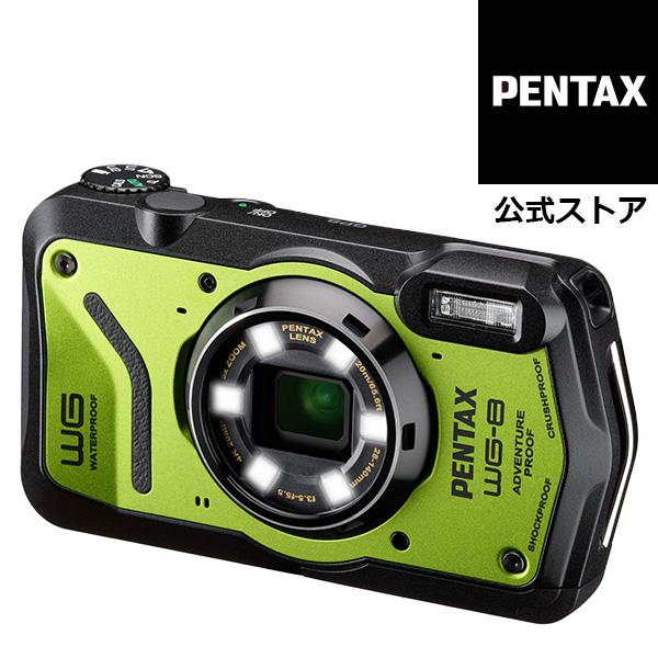 Compact Digital Camera PENTAX WG-8 Green Direct-Sales Exclusive Color (PENTAX RICOH Digital Camera Outdoor Waterproof Dustproof Field Use GPS) Worry-Free Manufacturer Direct Sales