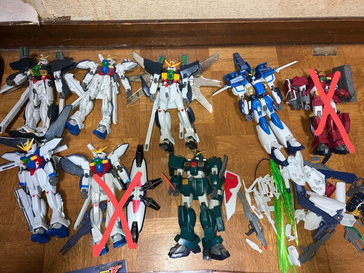1/100 旧HG ガンダムX系　6体セット　ジャンク　まとめ売り　ガンプラ パーツ取り 組み立て済み 完成品　大量　レオパルド