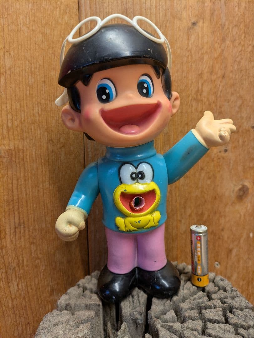 软胶玩具 当年物 根性青蛙 广志 带哨子机关 平吉 IKB 昭和