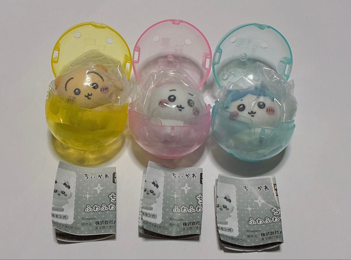 Chiikawa Fluffy Flocked Dolls Rabbit Chiikawa Hachiware 3-Piece Set Figure