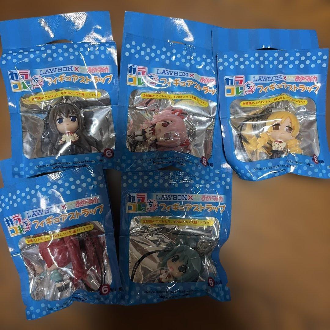 Lawson x Magical Girl Madoka Magica Figure Strap 5 Types